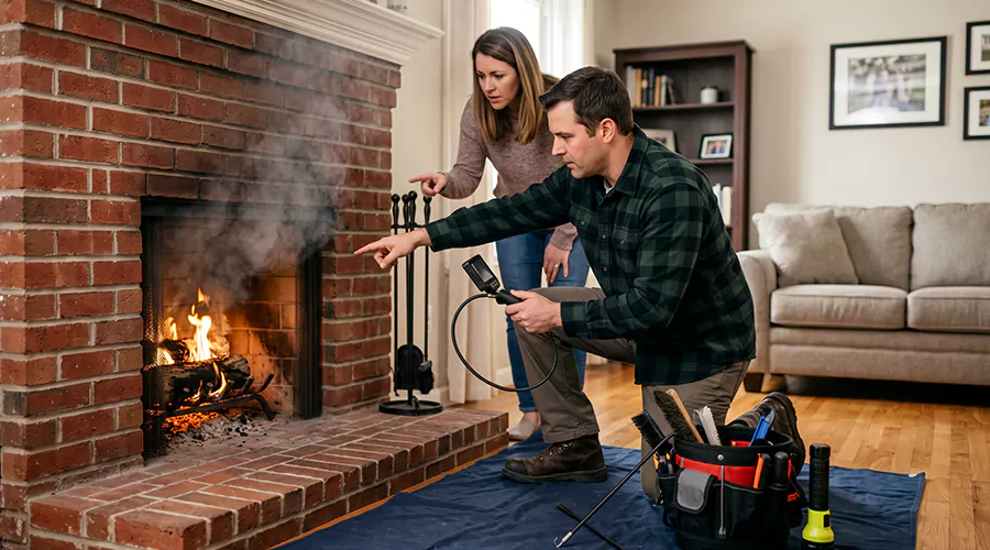 Why Is Smoke Coming Back Into My Fireplace?