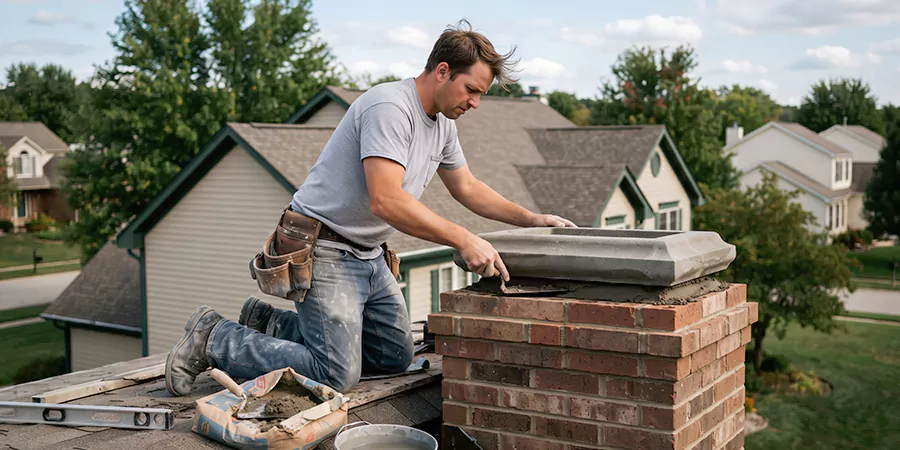 Stone Chimney Crown Installation Old Bridge