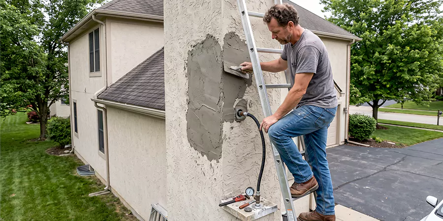 Gas and Stucco Chimney Repair Old Bridge