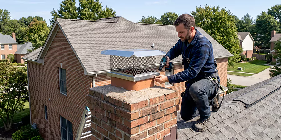 Masonry Chimney Spark Arrestor Installation Old Bridge