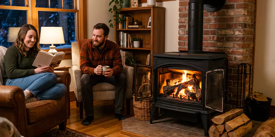 Faux and Fake Wood Burning Stove Logs Old Bridge