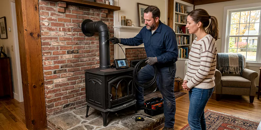 Wood Stove Chimney Inspection Old Bridge